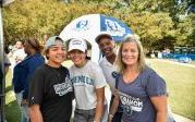 ODU alumni Shannon and Steve Johnson participate in Homecoming activities with their children, Brooke and Rylie. Photo Chuck Thomas/ODU